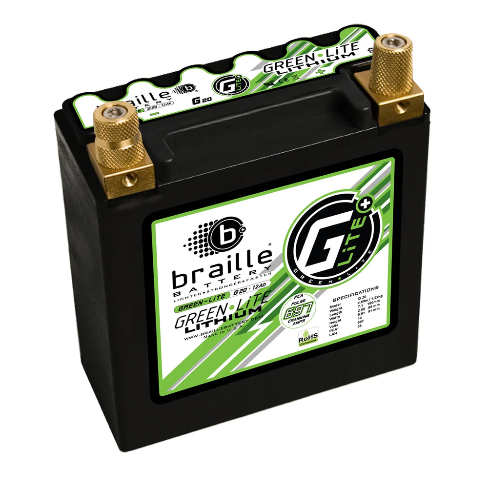 Braille Lithium Battery for Softail G20 - GreenLite (Automotive Spec)